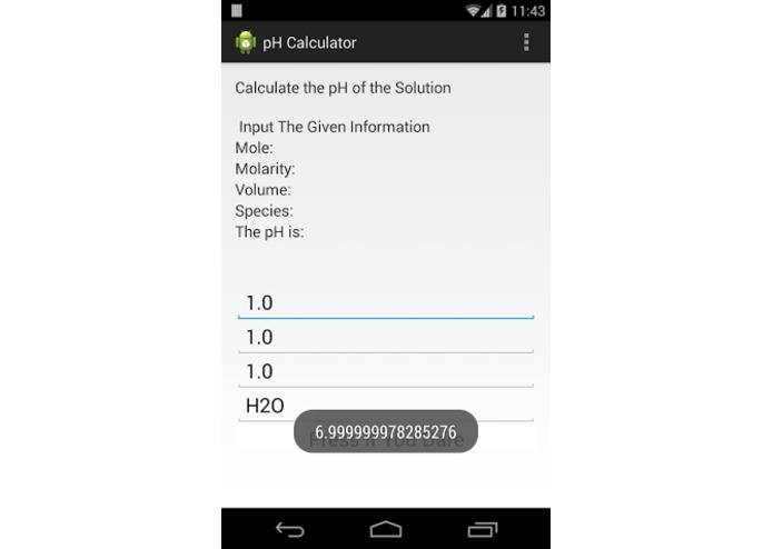 pH Calculator – screenshot 1