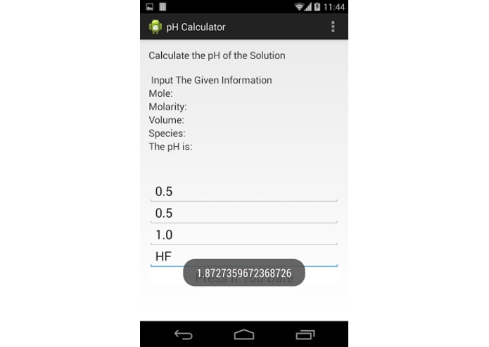pH Calculator – screenshot 2