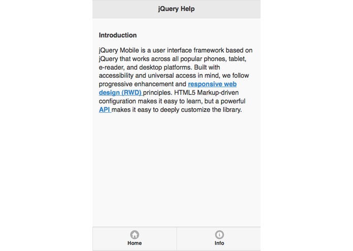 jQuery Help App – screenshot 2