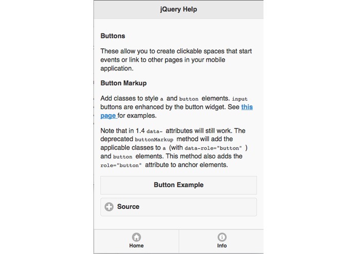 jQuery Help App – screenshot 3