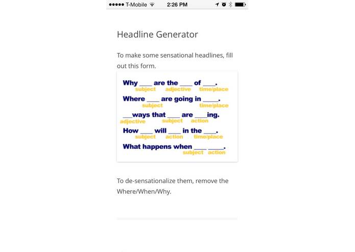 What Makes You Click? (DeHuffPo) – screenshot 1