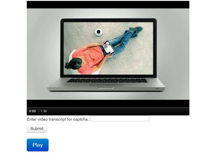 Kaltura Video Captcha – screenshot 1