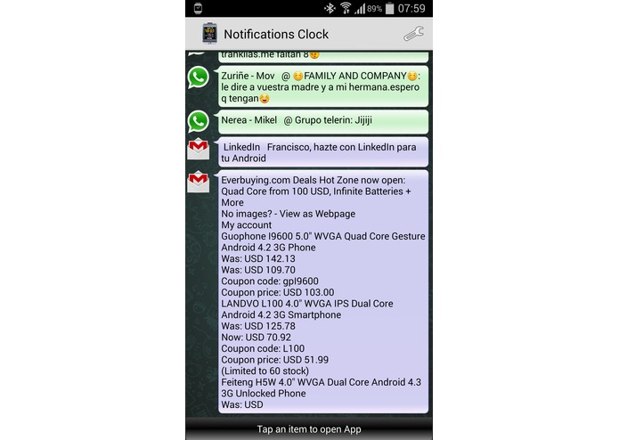 Notifications Clock – screenshot 1