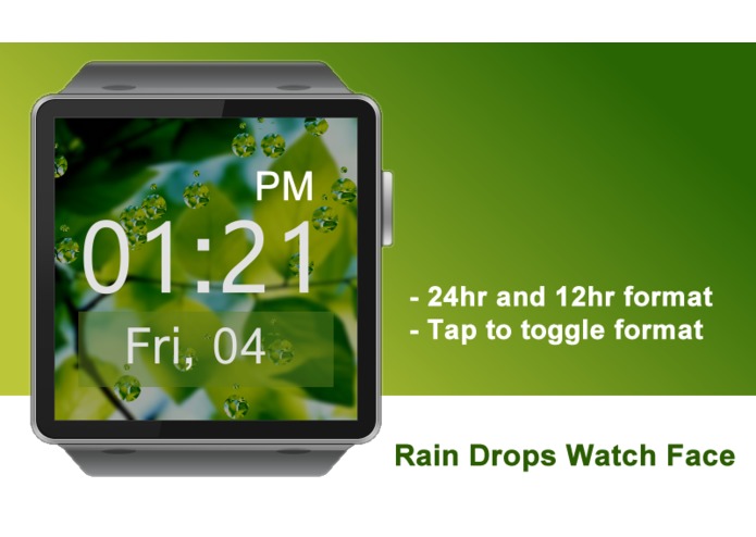 Rain Drops Watch Face for Gear 2 – screenshot 1