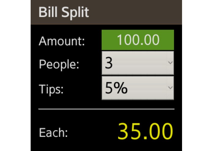 Bill Split – screenshot 1
