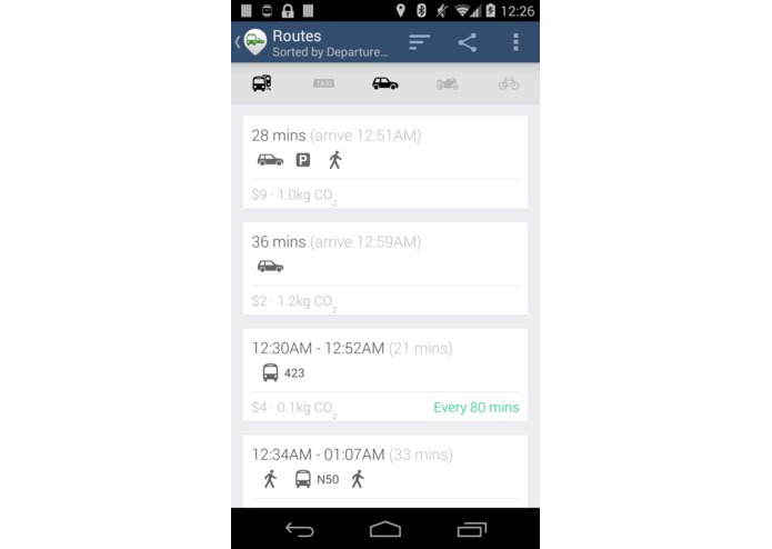 TripGo: transit directions – screenshot 2