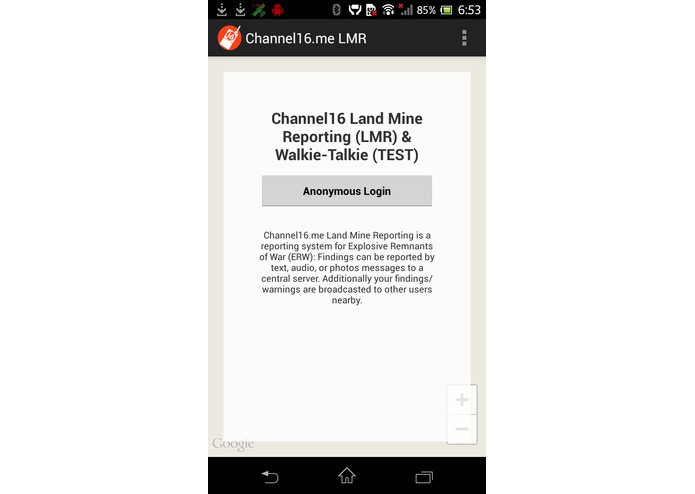 Channel 16 - Land mine reporting (LMR) – screenshot 2