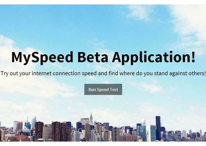 MySpeed Application – screenshot 1