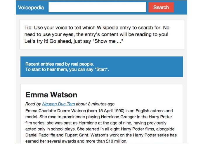 Voicepedia – screenshot 1