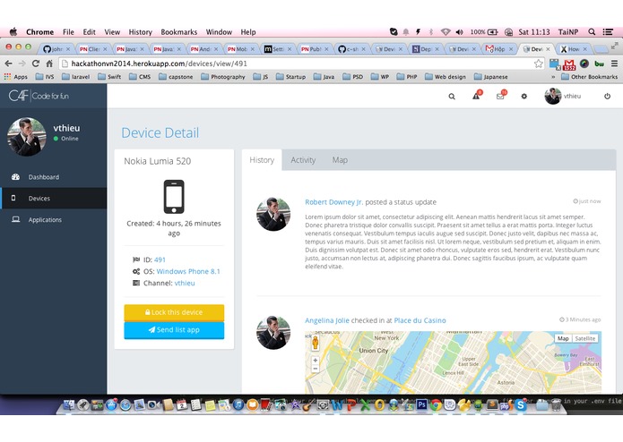 C4F Team - Mobile device management center – screenshot 3