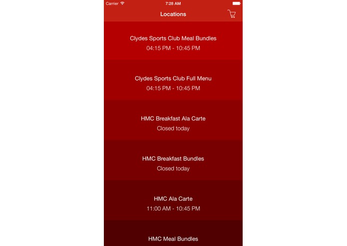 Iowa State WebFood Mobile App – screenshot 1