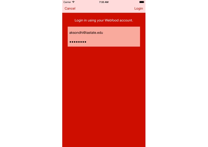 Iowa State WebFood Mobile App – screenshot 5