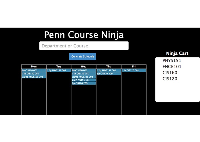 Penn Course Ninja – screenshot 1