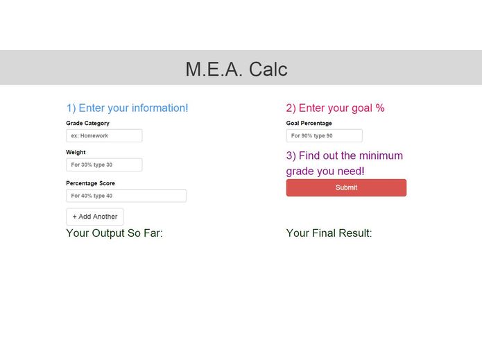 MEA Calc – screenshot 1