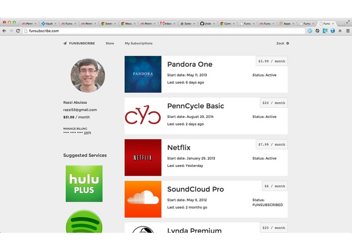 Funsubscribe – screenshot 1
