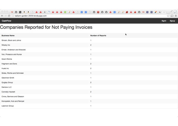 Cashflows – screenshot 1