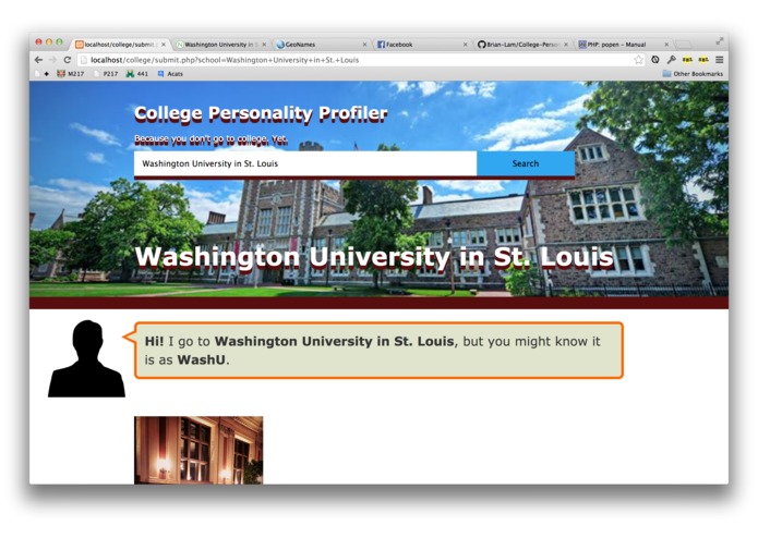 College Personality Profiler – screenshot 2