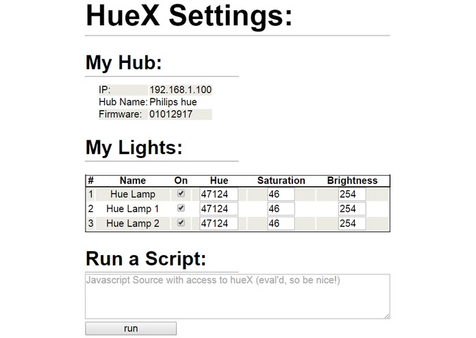 HueX – screenshot 2