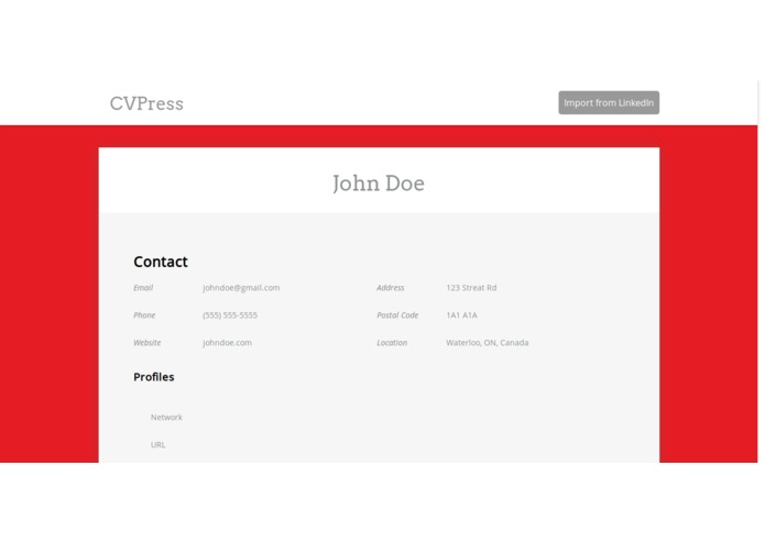 CVPress – screenshot 1