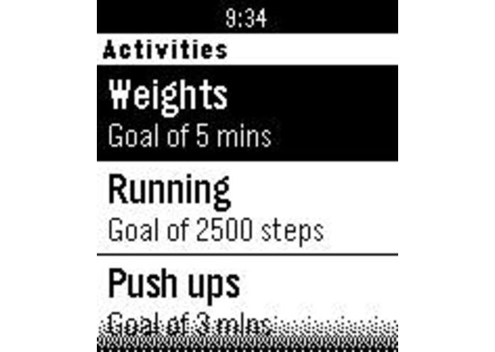 MyFitness for Pebble – screenshot 1