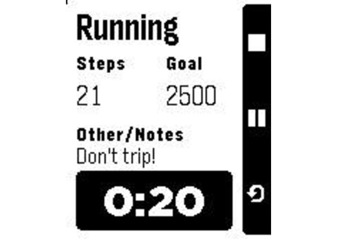 MyFitness for Pebble – screenshot 2