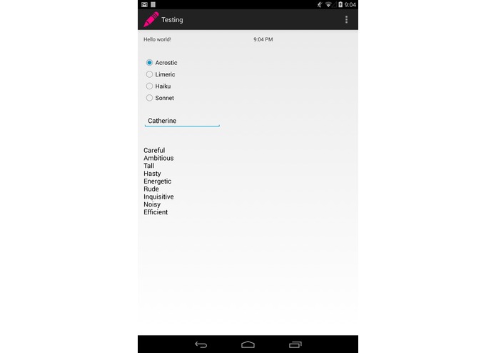 Poem Generator - Team 18 – screenshot 3