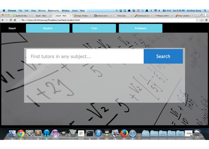 EasyA team #9 – screenshot 2