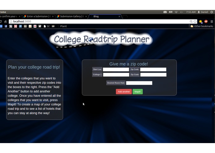 College RoadTrip Planner – screenshot 1