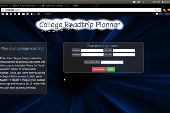 College RoadTrip Planner