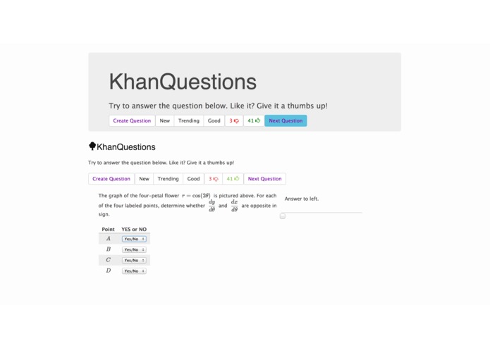 KhanQuestions – screenshot 1