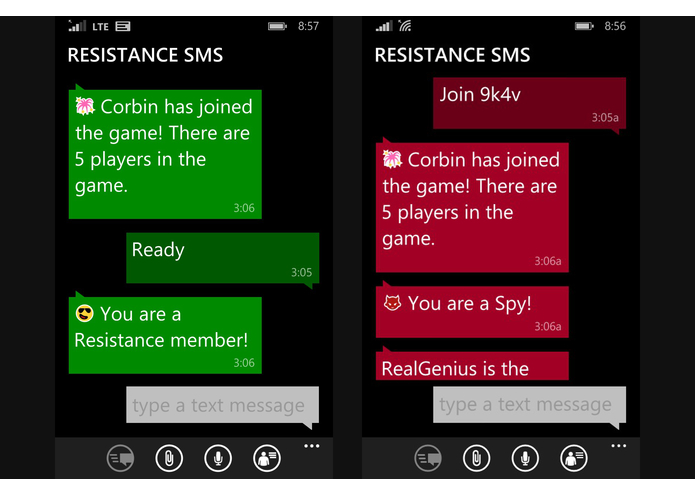 Resistance SMS – screenshot 1