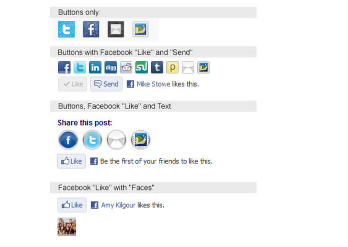 Trackable Social Share Icons (WordPress Plugin) – screenshot 1