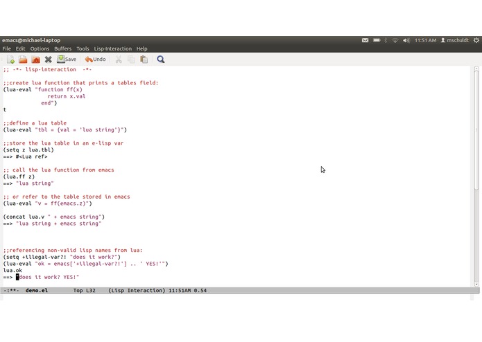 Luamacs – screenshot 1