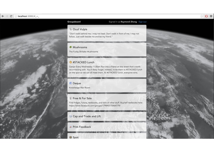 Groupsboard – screenshot 2