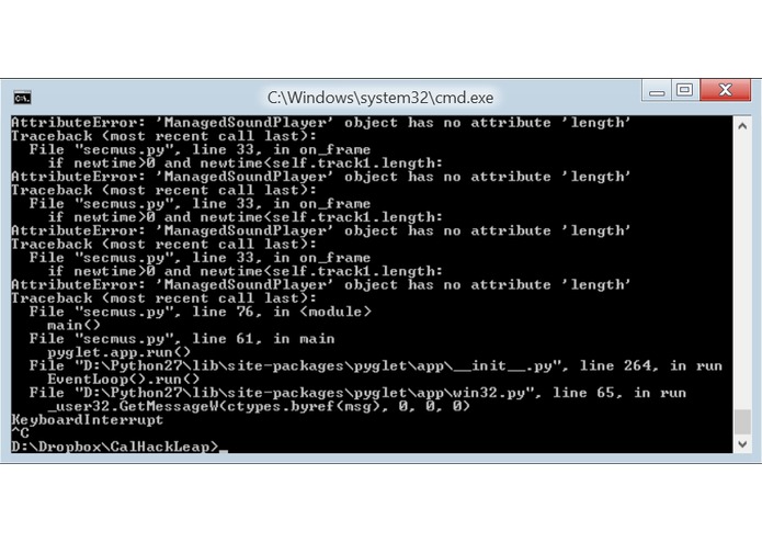 Yet another failed leapmotion app – screenshot 1