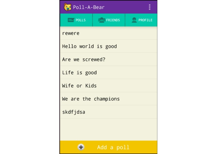 poll-a-bear – screenshot 3