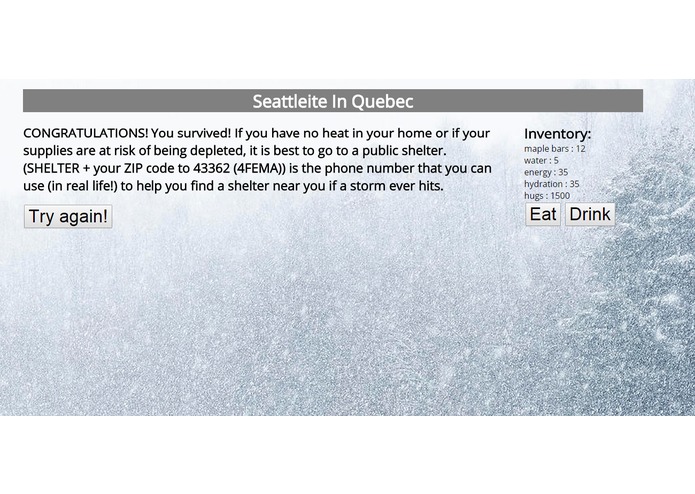 Seattleite in Quebec – screenshot 1