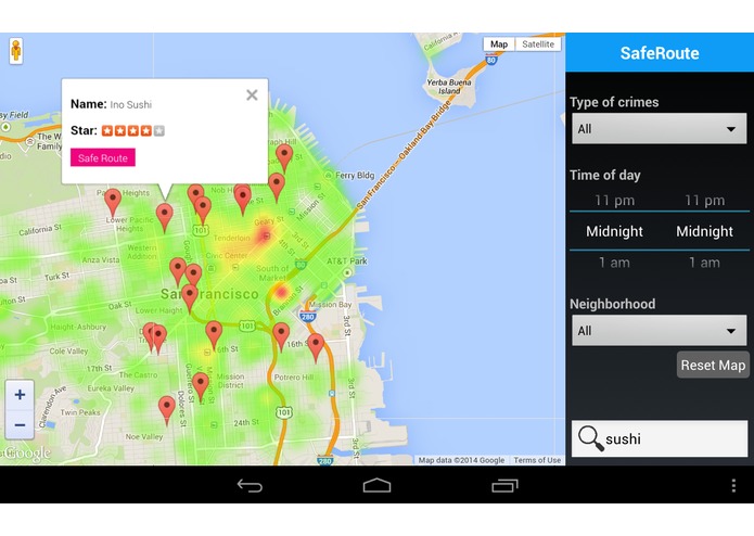 SafeRoute – screenshot 2
