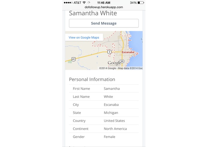 Followup – screenshot 1