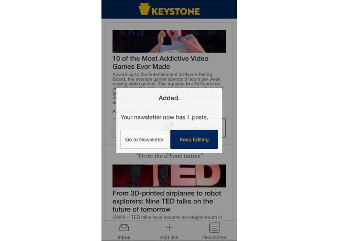 Keystone Newsletters – screenshot 2
