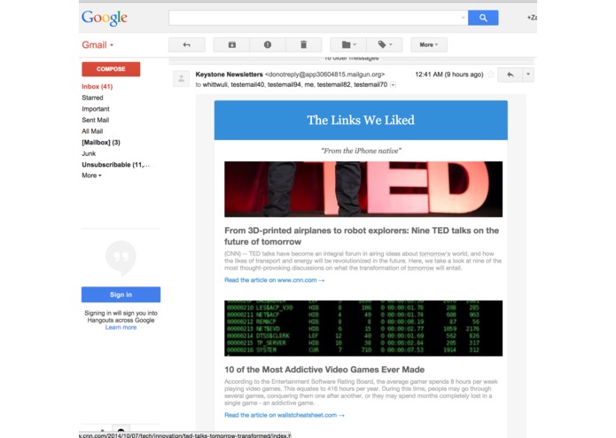 Keystone Newsletters – screenshot 5