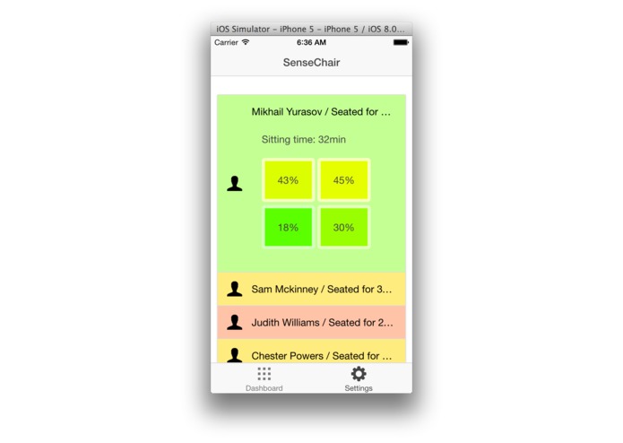 SenseChair – screenshot 1