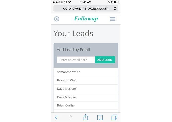 Followup – screenshot 4