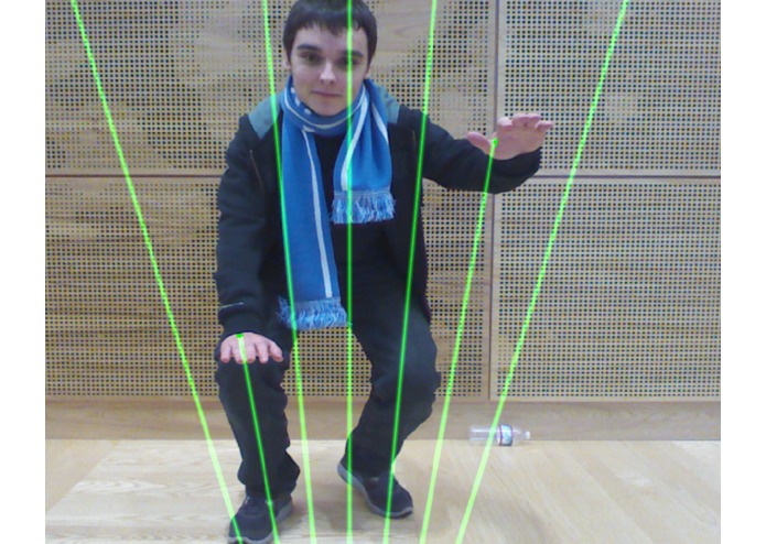 Augmented Reality Laser Harp for Kinect – screenshot 1