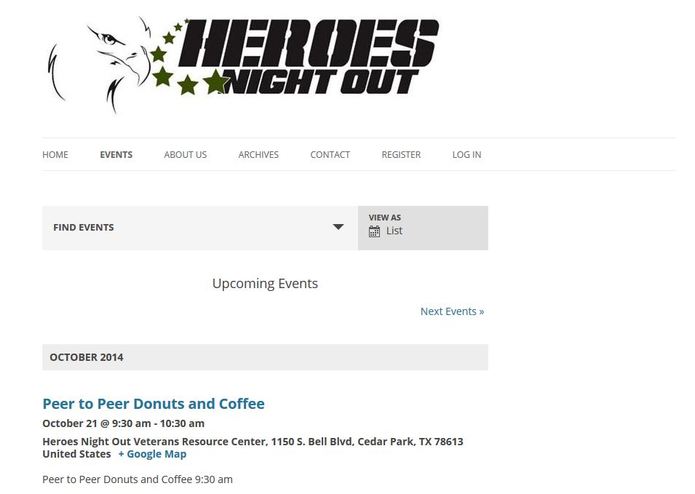 Heroes Night Out - new appealing website for veterans – screenshot 7