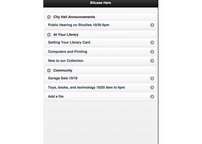Bitcasa Here – screenshot 1
