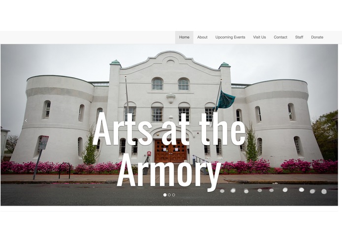 Arts at the Armory redesgin – screenshot 1