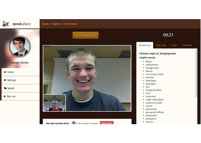 speak.place – screenshot 2