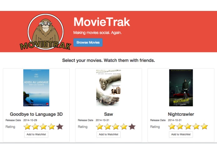 MovieTrak – screenshot 2