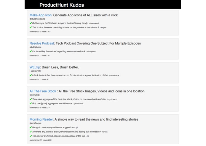 ProductHunt Kudos – screenshot 1